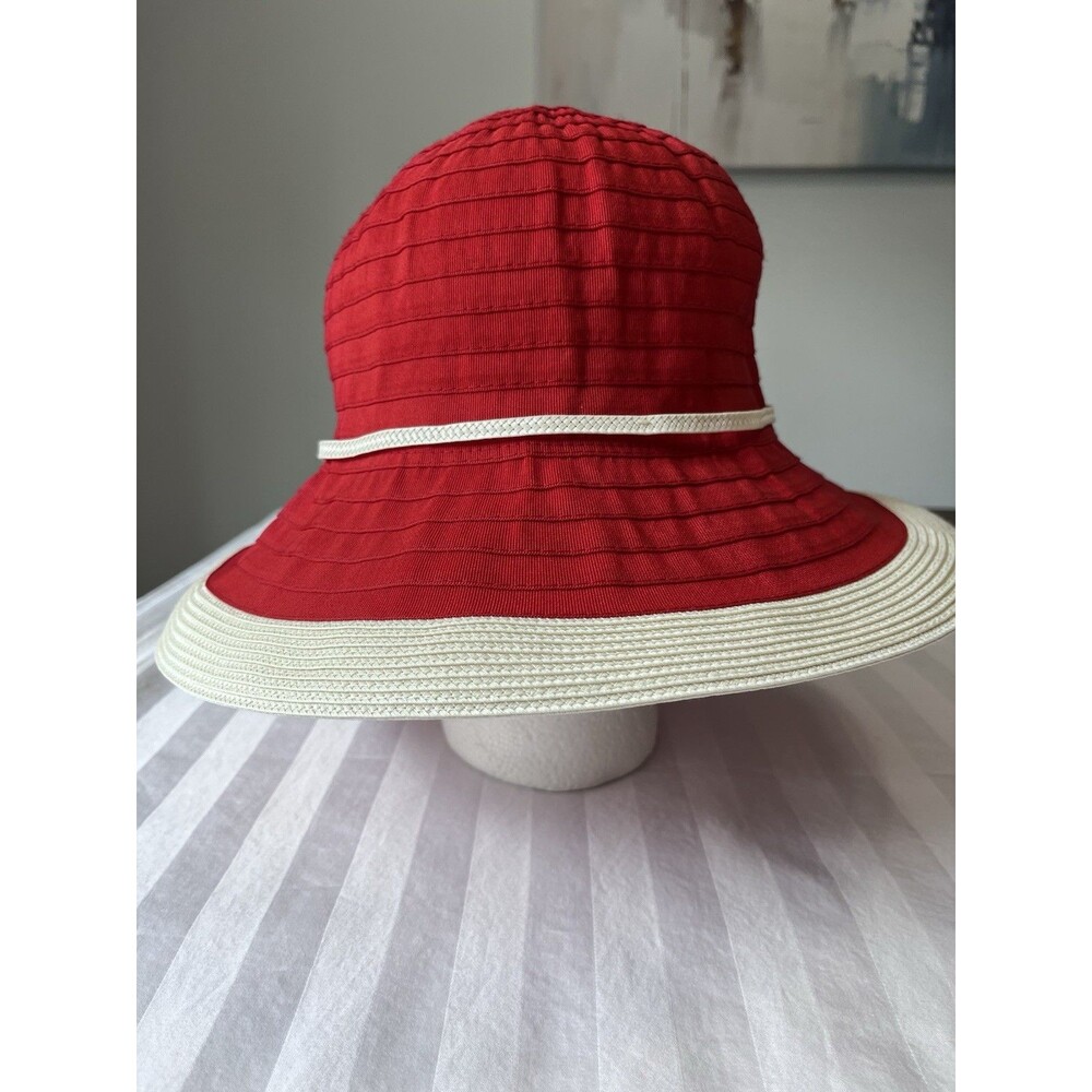 Wallaroo Hat Company Chelsea Sun Hat Women Red Wide Brim Packable UPF 50 Travel